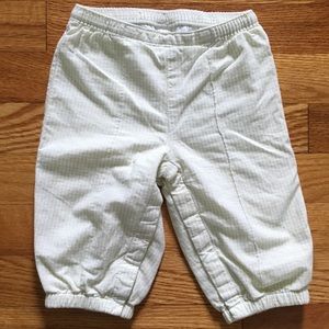 babyGap light green and white check pants